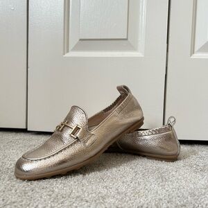 Brand New Hispanitas - Women’s gold metallic loafer | size 40 | US 8.5-9